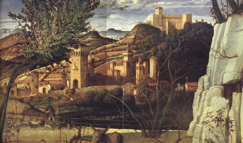 BELLINI, Giovanni Details of St.Francis in the desert Germany oil painting art
